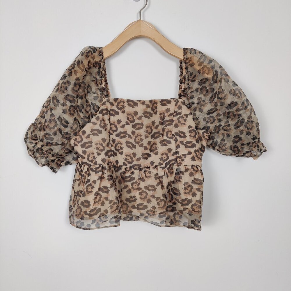 Endless Rose Women's Animal Print Blouse Size Medium Mobwife Western Feminine
